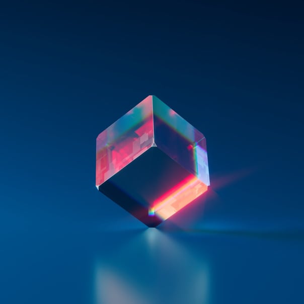 Picture of nft showing a cube balancing on its corner